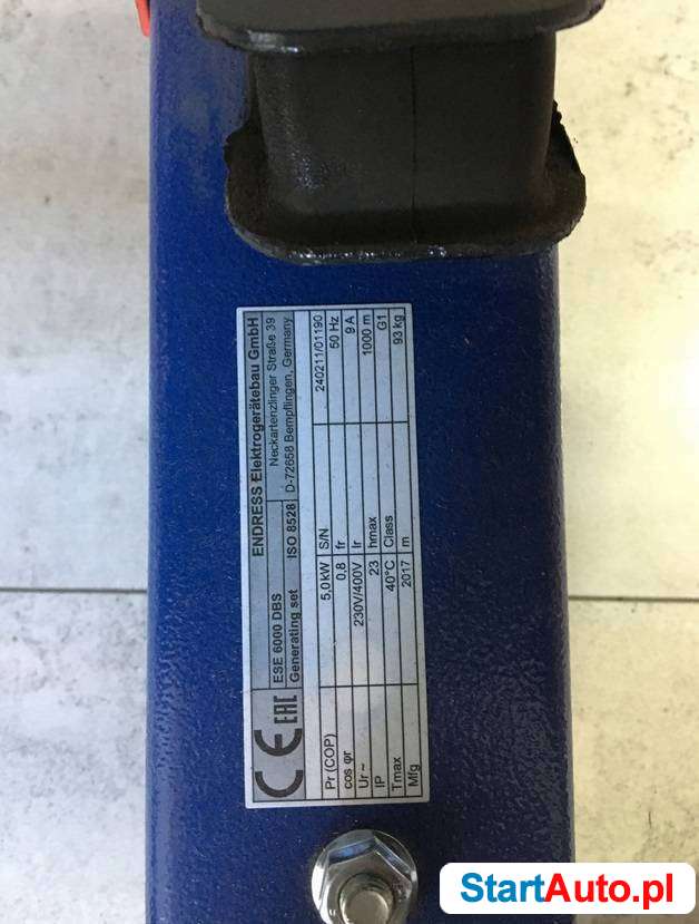 agregat-endress-ese-6000-dbs-pelny-vat-wielkopolskie-poznan-sprzedam-507037207