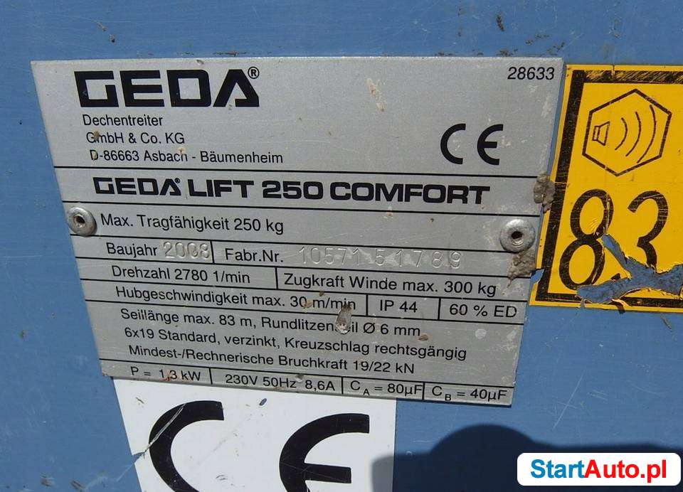 drabina-winda-dekarska-geda-lift-comfort-250-16-wielkopolskie-poznan-511178819